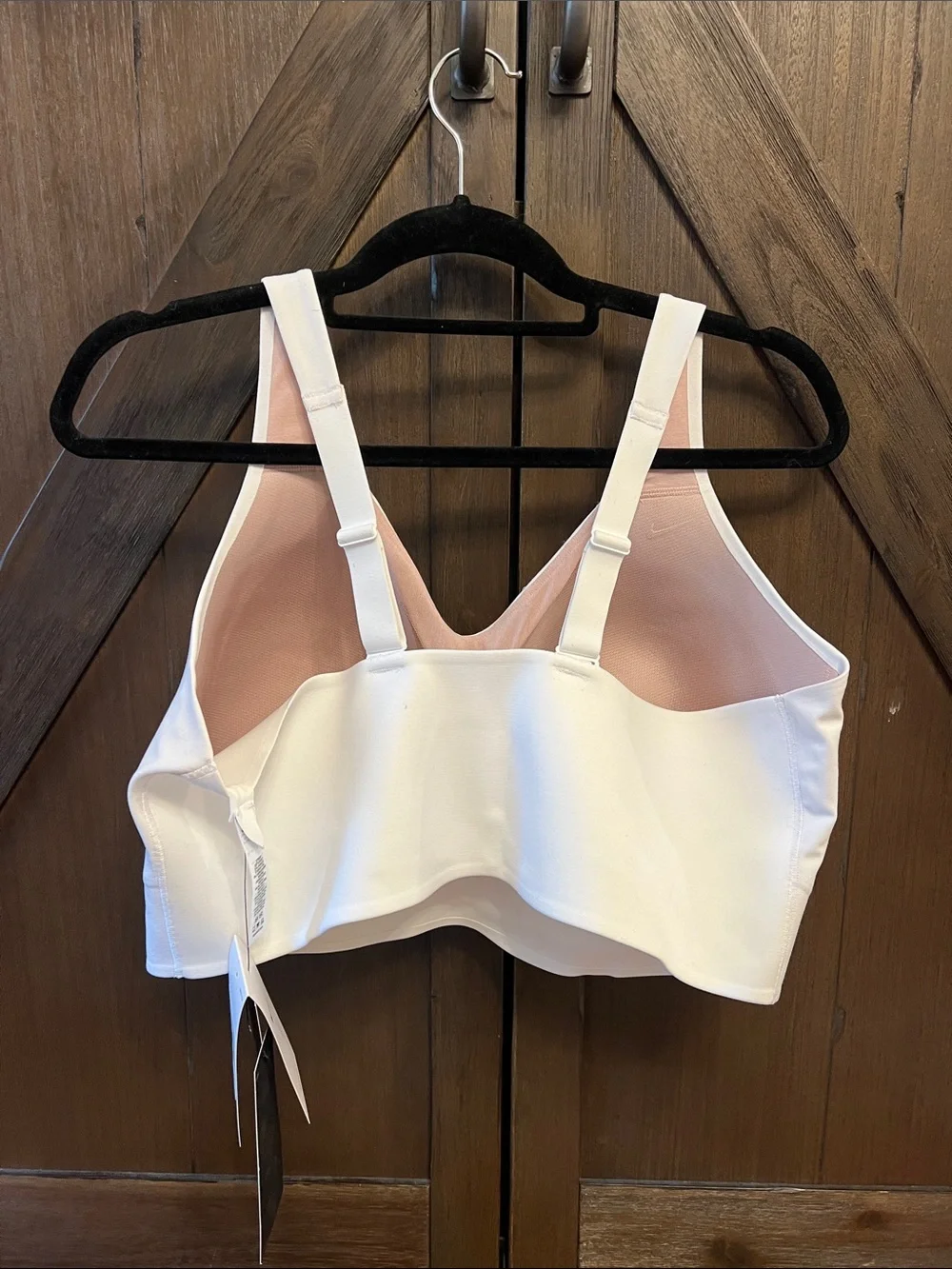 Nike White Padded Wireless Sports Bra
